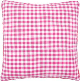 Dos de coussin avec fermeture - Rose-Blanc