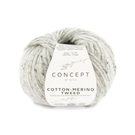 Katia Cotton-Merino Tweed Lichtgrijs