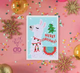 'Merry Christmas Llama' Diamond Dotz Carte de voeux