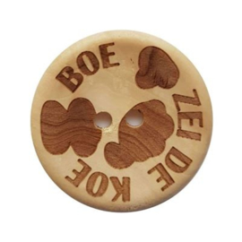 Durable Bouton en bois 'Boe zei de koe' 30mm