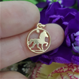 Blikka silver gold plated: pendant Icelandic horse