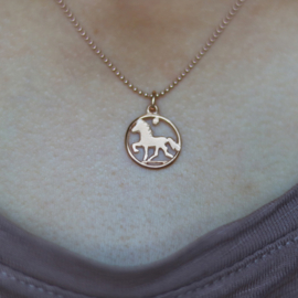 Blikka silver gold plated: pendant Icelandic horse