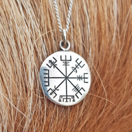 Vegvísir zilver: hanger IJslands magisch symbool