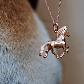 Fjordi silver gold plated: pendant Fjordhorse