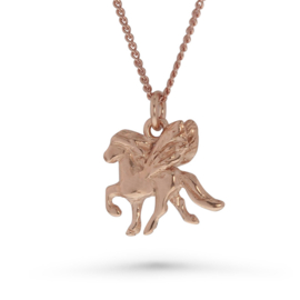 Kjalar silver gold plated: pendant Icelandic horse