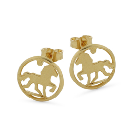 Blikka silver gold plated: earrings Icelandic horse