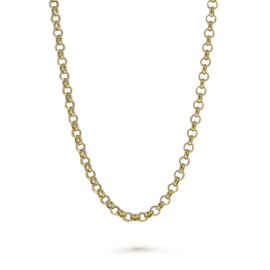 Loop necklace light silver gold plated