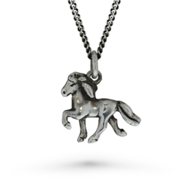 Skelmir silver: pendant Icelandic horse