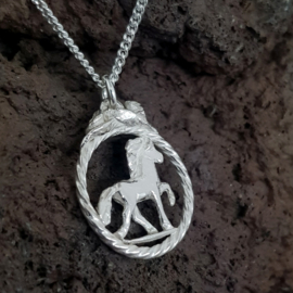 Freyja zilver: hanger IJslands paard