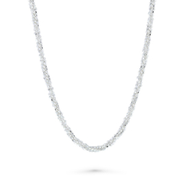 Diamond like necklace silver