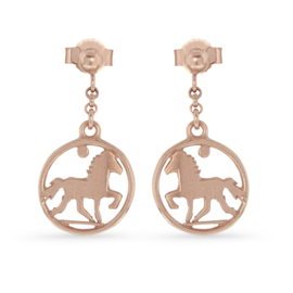 Blikka Style silver gold plated: earrings Icelandic horse