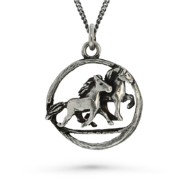 Félagi silver: pendant Icelandic horse