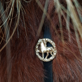 Rosa messing: hoofdstelsieraad IJslands paard