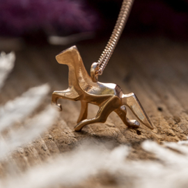 Elska silver gold plated: pendant Icelandic horse