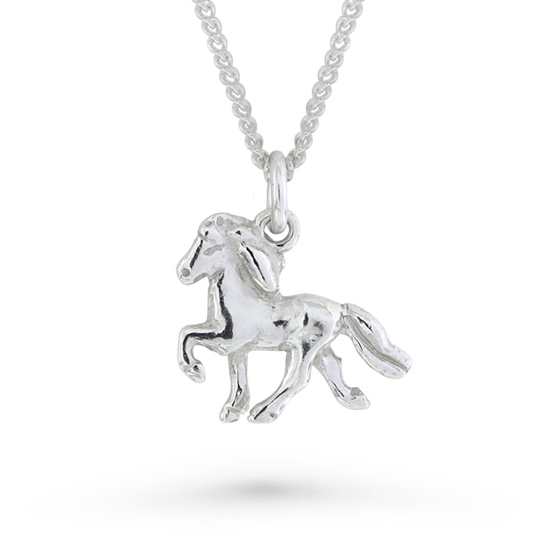 Skelmir silver: pendant Icelandic horse