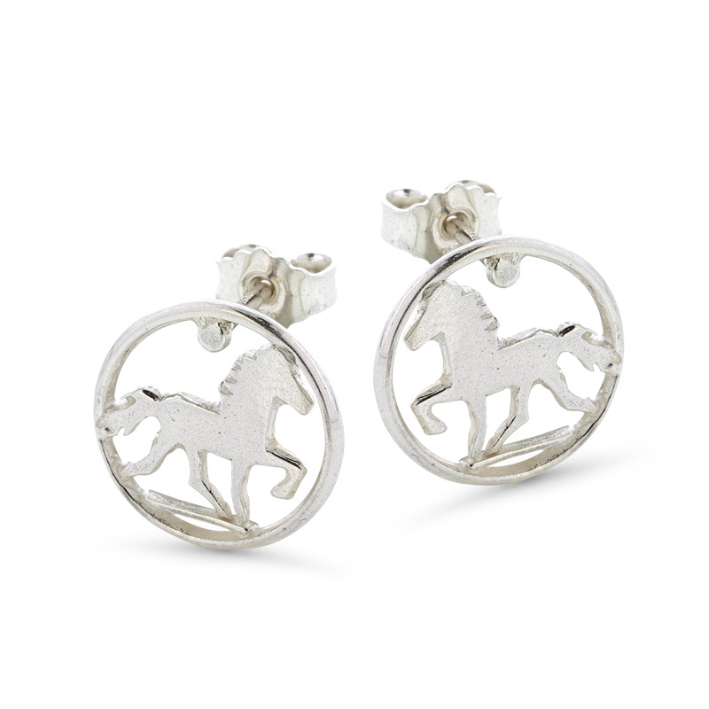 Blikka silver: earrings Icelandic horse