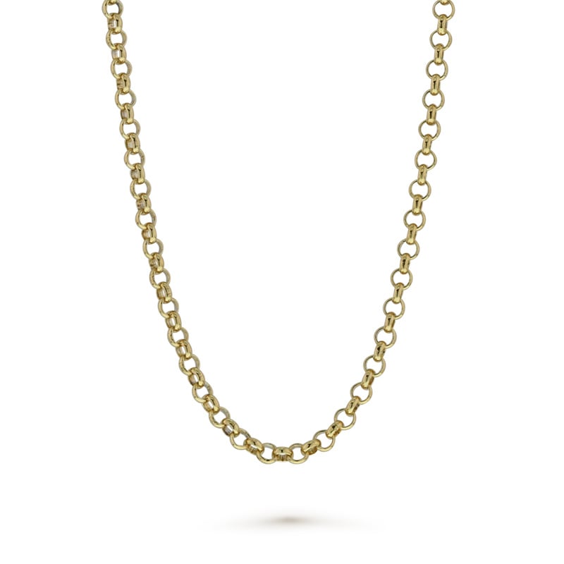 Loop necklace light silver gold plated