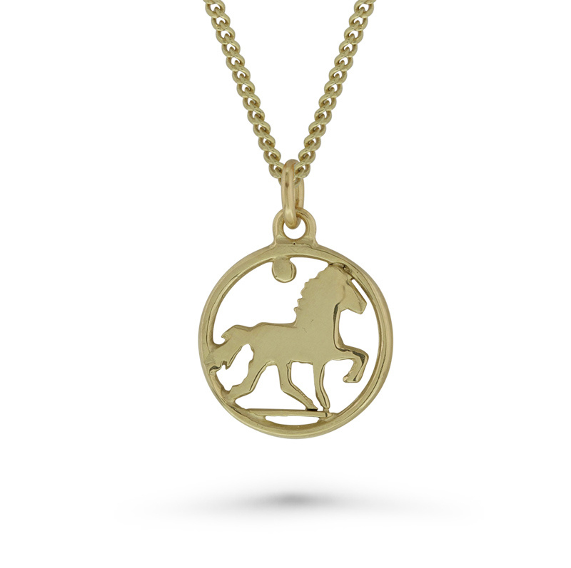Blikka gold: pendant Icelandic horse
