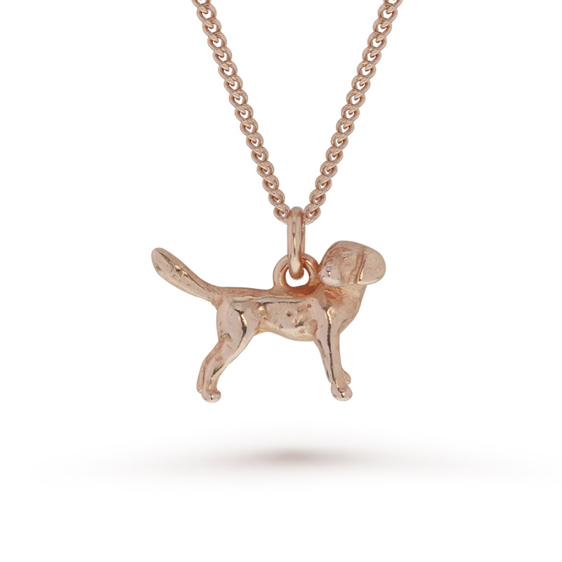 Charlie silver gold plated: pendant hunting dog