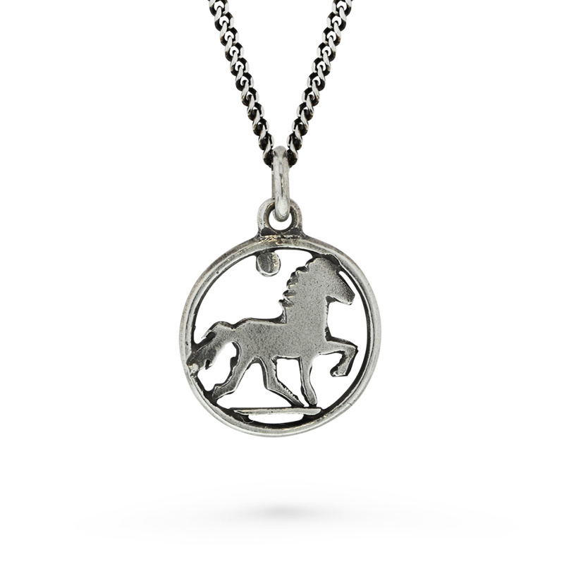 Blikka silver: pendant Icelandic horse