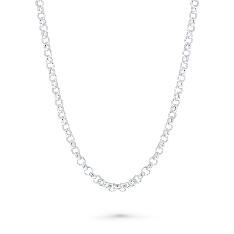 Loop necklace light silver