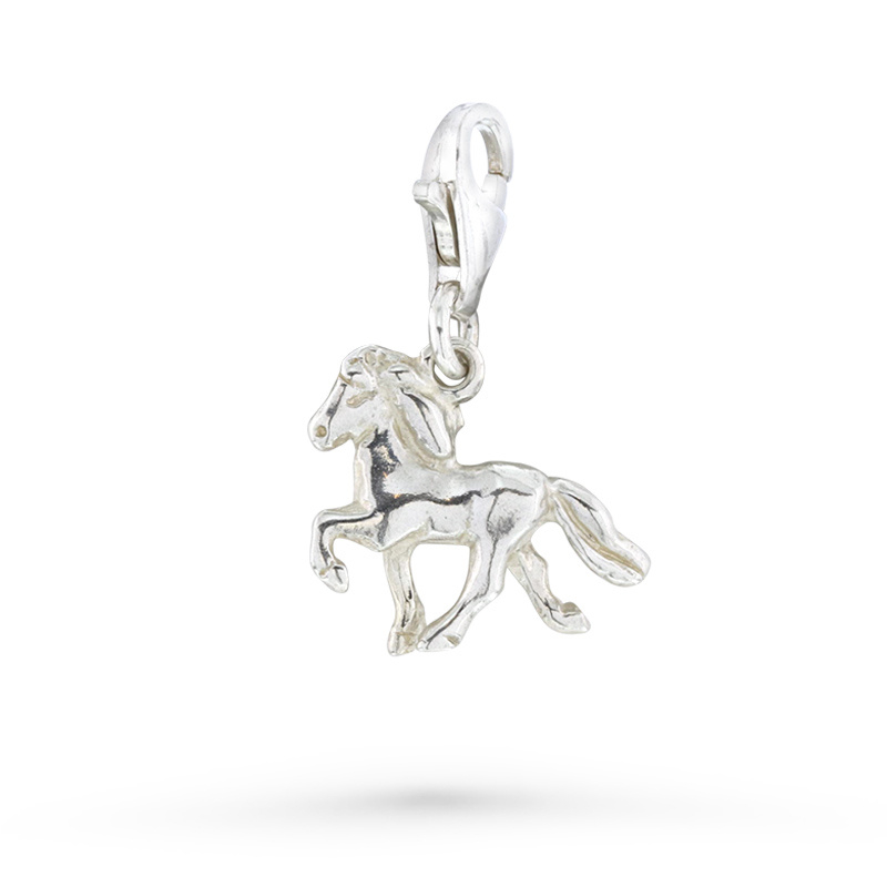 Skelmir Click silver: charm Icelandic horse