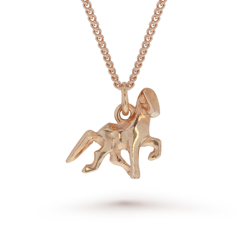 Eydís silver gold plated: pendant Icelandic horse