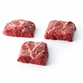 Black Angus sukade steak prijs per 100 gram