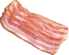 Bacon gesneden per ons