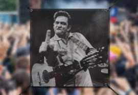 Johnny Cash - Finger - Wall Flag / Banner - Free tracked shipping !!!