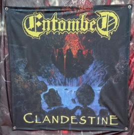 Entombed - Clandestine  - Wall Flag / Banner - Free tracked shipping !!!