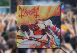 Mayhem - Dawn Red Logo  - Wall Flag / Banner - Free tracked shipping !!!