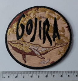 gojira - whale round patch