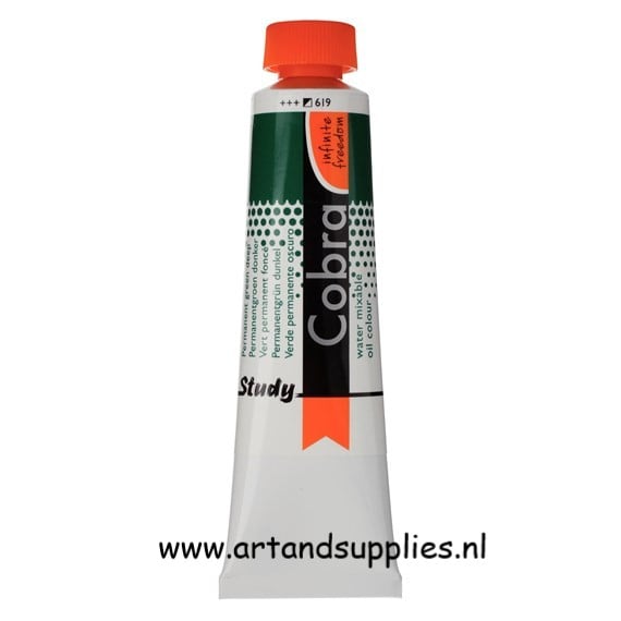 Cobra Study Olieverf Permanentgroen Donker (619), 40ml