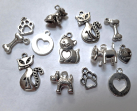 Dieren bedelmix. Mix van 13 bedeltjes