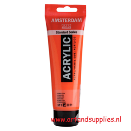 Amsterdam Acrylc Paint Vermilion (311), 120ml