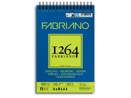 Fabriano 1264 Tekenblok Spiraal 180 grams, A5 formaat