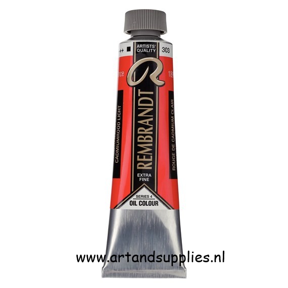 Rembrandt Olieverf Cadmiumrood Licht (303/4), 40ml