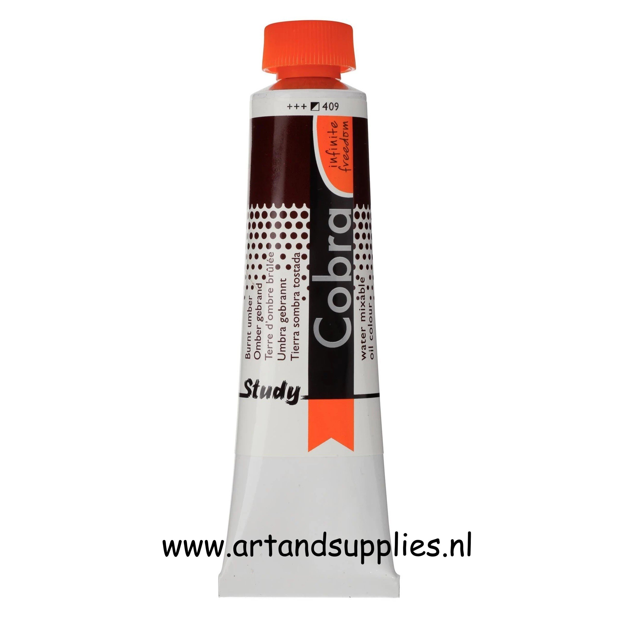 Cobra Study Olieverf Omber Gebrand (409), 40ml