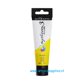 System 3 Acrylverf Lemon Yellow (651), 59ml