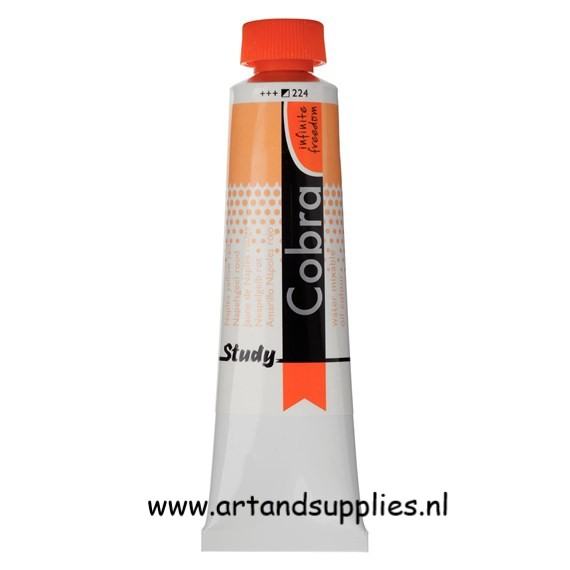 Cobra Study Olieverf Napelsgeel Rood (224), 40ml