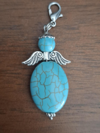 Kralen engel, natuursteen turquoise