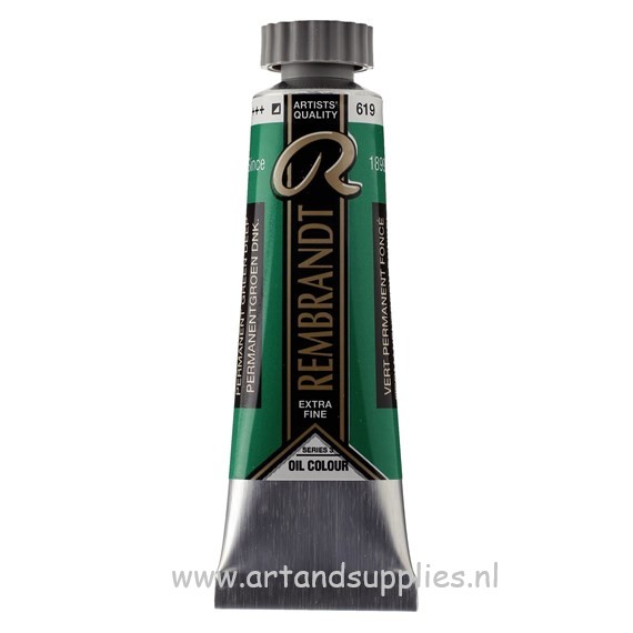 Rembrandt Olieverf Permanentgroen Donker (619/3), 15ml