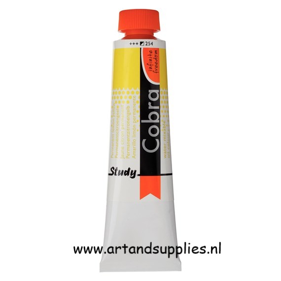 Cobra Study Olieverf Permanent Citroengeel (254), 40ml
