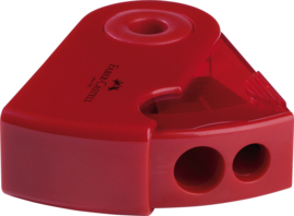 Puntenslijper Twin Sleeve, Faber Castell - Rood