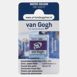 Van Gogh Aquarelverf Quinacridonepurper Blauwachtig (593), half napje