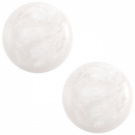 Cabochons Polaris 7mm wit, per 2 stuks