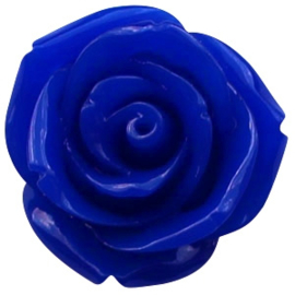 Acryl roosje 14mm Kobaltblauw, per 5 stuks