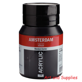 Amsterdam Acrylverf Oxydzwart (735), 500ml