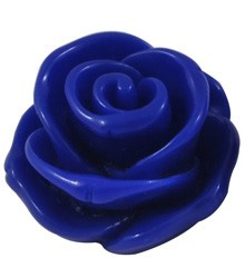 Acryl roos 23mm Donker Blauw, per 2 stuks